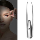 LED Eyebrow Tweezer Eyes Hair Remover Professional Makeup Stainless Steel