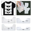 4 Pcs T-Shirt Alignment Tool, Vinyl Guide T-Shirt Calibration Ruler Shirt PVC