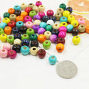 Wooden Beads Painted Dream Catcher 100 Pcs / Kit Mixed Color 10mm Jewelry Useful
