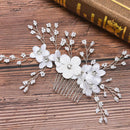 1pc Bridal Rhinestone Flower Hair Comb Wedding Hair Accessories Hair Jewelry  BX