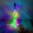 10pcs 10LED Wine Bottle Cork Lamp Copper Wire String Lights (Colorful)