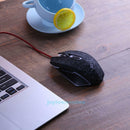 Black USB Wired 6 Keys Dynamic 1600 DPI LED Light Up Backlight Gaming Mouse Mice