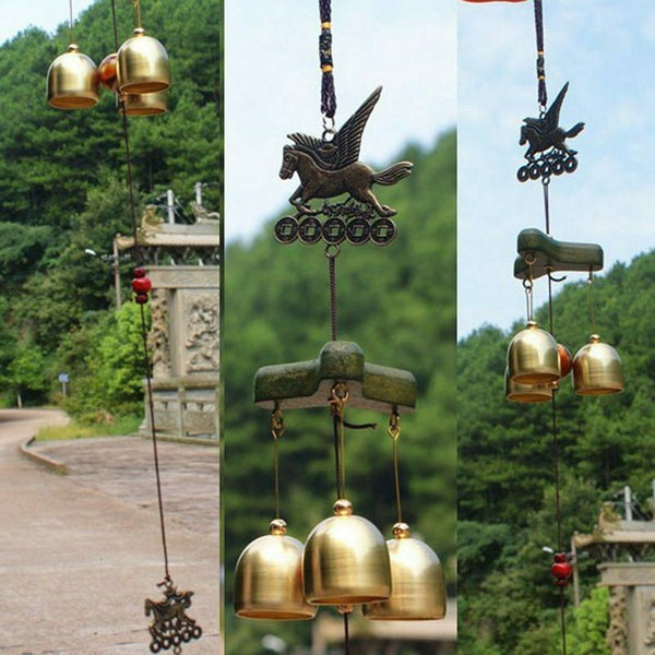 Wind Chimes Bells Copper 3xBells Outdoor Yard Garden Home Decor Living Orna