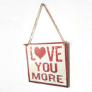 Wooden Letter Love You More Wall Hanging Board Plaques Signs Decorate Plate