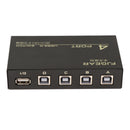 Metal USB Hub USB Splitter Manual Sharing Switch 4Port Computer Peripherals