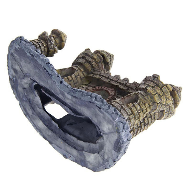 Hot Polyresin Tower Aquarium Ornament Fish Tank Decoration Accessorie RES