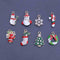 8pcs Christmas Series Charms Pendant DIY Crafts Jewelry Hair Accessories(1)