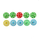10pcs Plastic Hollow Out Round Pet Cat Colorful Ball Toys With Small Bell