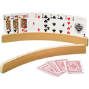 1Pcs Wooden Playing Card Holder Poker Party Playing Accessories Poker Base S Gw