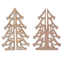 2pcs Christmas Tree Wood Chip Ornaments Xmas Hanging Pendant Decor A
