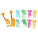 10X Fruit Fork Animal Food Picks Forks Children Cartoon Bento Lunch Decoration.