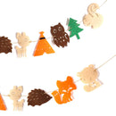 jungle animal banner cartoon forest hedgehog squirrel fox garland party decor 3c