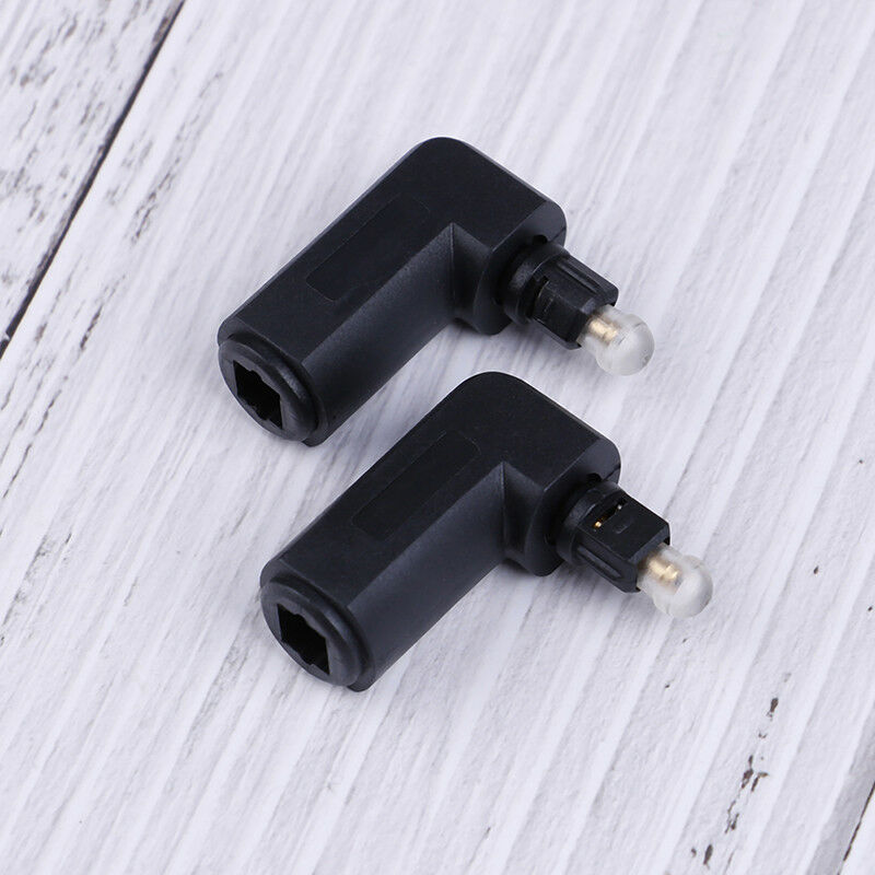 2Pcs 90 degree optical audio cable adapter male and female right angle FT