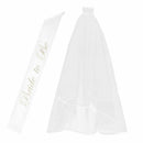 2 Layer Wedding Veil With Comb And Bride to Be Satin Sheer Party Decoration K6W9