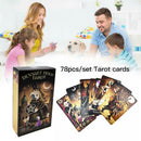 78Pcs Tarot Cards Moon Tarot Deck English Version Divination Party Game Cards