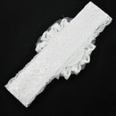 Infants Toddlers Lace Headband with Flower for Age 0~5 Baby Girls --- White Z7M9