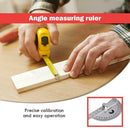 Stainless Steel Adjustable Protractor 180 Degree Rotary Measuring Ruler