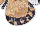 Huge butterfly reversible sequined sew on patches for clothes handmade DIY TEUS
