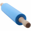 non stick wooden silicone rolling pin silicone for kitchen and baking (blue Z9K6