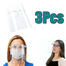 3Pcs Safety Full Face Shield Cover Goggles Visor Cooking Protector Washable