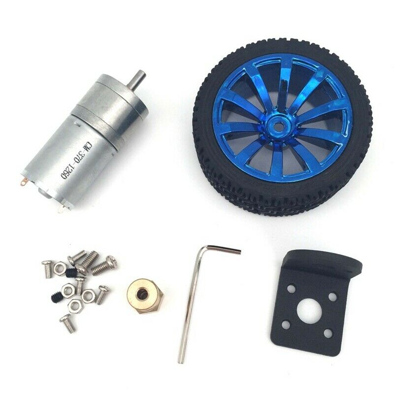 DC 12V Encoder Motor Gear 4Mm Shaft with Mounting Bracket Coupling 65Mm Whe S5R6