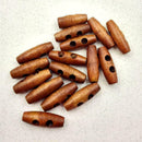 50Pcs small light wooden 30*10mm toggles with two holes Newly Y0D5 K4J2 F9U C5Z9