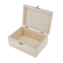 2pcs Plain Wooden Treasure Chest Wood Jewellery Storage DIY Making Craft Box