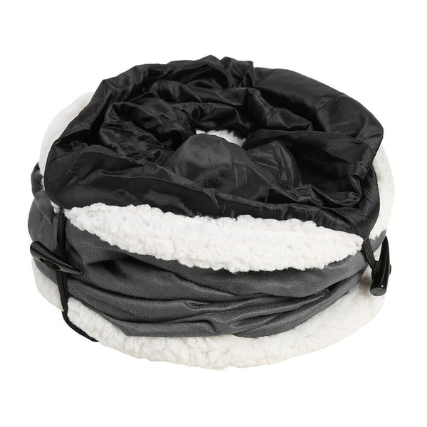Collapsible Pet Cat Tunnel for Indoor Outdoor Suede Hideaway Tube Play Toys A#S