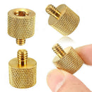 New 3/8'' Female to 1/4'' Male Brass Camera Tripod Thread Reducer Adapter Useful