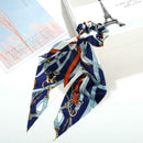 Retro Print Ribbon Hair Rope Women Ponytail Elastic Rubber Band (Style 4) A