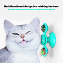 Cats Puzzle Turntable Windmill Ball Interactive Toys Pet Supplies (Blue)