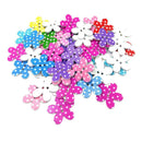 50Pcs/lot Flower Dot Wood Button 2 Holes Mixed Color Apparel Sewing DIY Gift