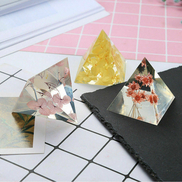 1 Set 15cm Large Pyramid Mold DIY Dried Flower Ornaments Silicone Mould