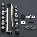 1 Pair/Set Cold Rolled Steel Sliding Wooden Door Closet Hardware Kit Door W