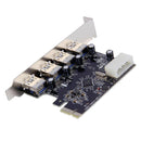 USB 3.0 PCIe Expansion Card 4 Port PCI  Card Adapter Extender 5Gbps