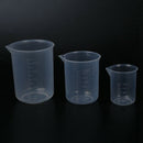 50 150 250 ml Laboratory transparent plastic 3 pcs measuring cup Measuring  L7G9