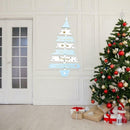 Wood Christmas Decor Tree Pattern Ornament Pendant Home Party Accessory (B) A