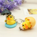 Cute Yellow Duck Keychain Cartoon Animal Bag Hanging Pendant Keychain KeyringT9