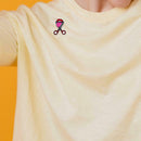 Creative Red Lip Brooch Fashion Scissors Pins Badge Backpack Jacket Gift