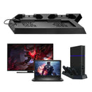 Vertical Stand & Cooling Fan Controller Charging Dock Station For PlayStation 4