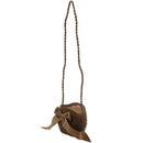 Women Beach Bag Round Straw Crochet Shoulder Summer Bag Purseï¼ˆLight Brownï¼‰