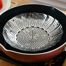 Multi-function Folding Stainless Steel Steamer Basket Shelf Steamer Kitchen Home
