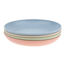 4 Pieces Round Plate Set 8 inch Ultra-Portable Dinnerware Set Detachable Plates