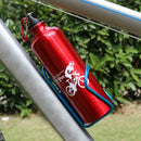 750ml Bicycle Water Bottle Aluminum Alloy Vacuum Insulation Bottle Red