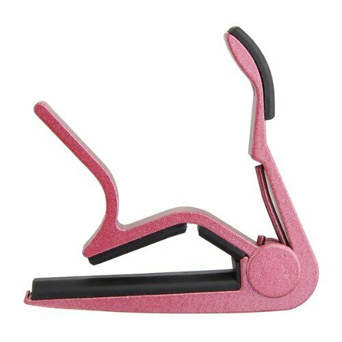 Metal Quick Change Key Capo Clamp for Acoustic Electric Guitar Pink