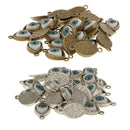 60pcs Alloy Evil Eye Charms Amulet Pendants For Jewelry Makings DIY Findings