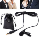 Mini 3.5mm Tie Clip on Mic Lapel Lavalier Microphone fr Smart Phone PC Laptop Hf