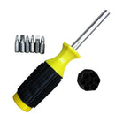 6 In 1 Multi Bit Screwdriver Non Slip Grip Phillips Flat Head Screw Driv GDO