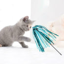 5pcs Funny Ring Paper Cat Stick Teaser Wand Playing Rod Cats Toys with Bell