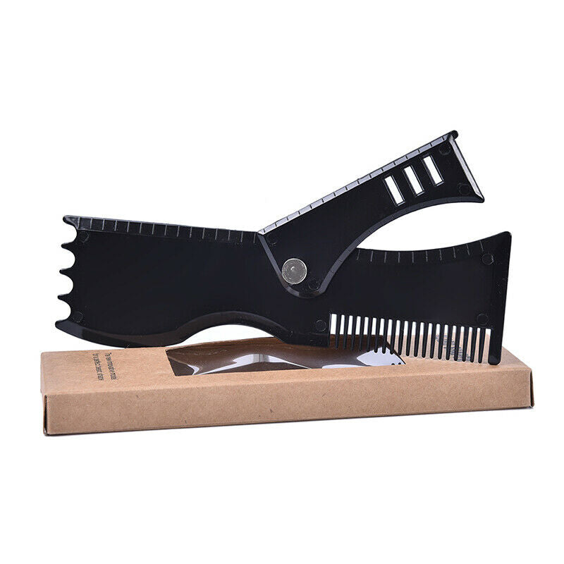 Black Adjustable Beard Shaper Beard Styling Shaping Tool Beard Hair Comb Bru Kw